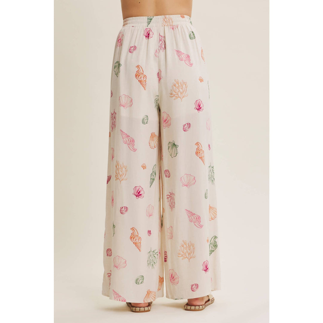 Seashell Wide Leg Bottoms - Baycreek & Co