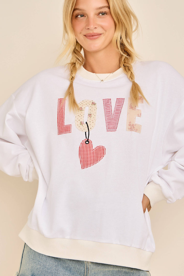 Love Patch Sweatshirt - Baycreek & Co