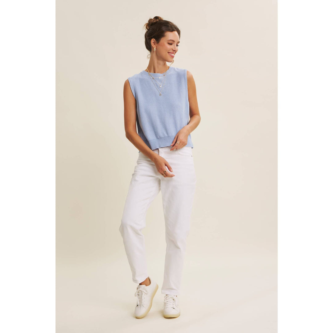 UNEXPECTED TWIST CONTRAST BOW BACK SWEATER TOP - Baycreek & Co