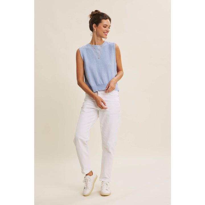 UNEXPECTED TWIST CONTRAST BOW BACK SWEATER TOP - Baycreek & Co