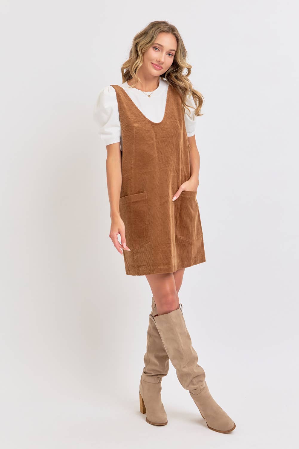 Casual Corduroy Dress