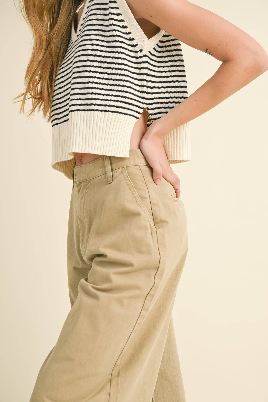Wide Leg Cotton Pants - Baycreek & Co