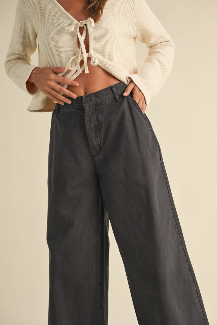 Wide Leg Cotton Pants - Baycreek & Co