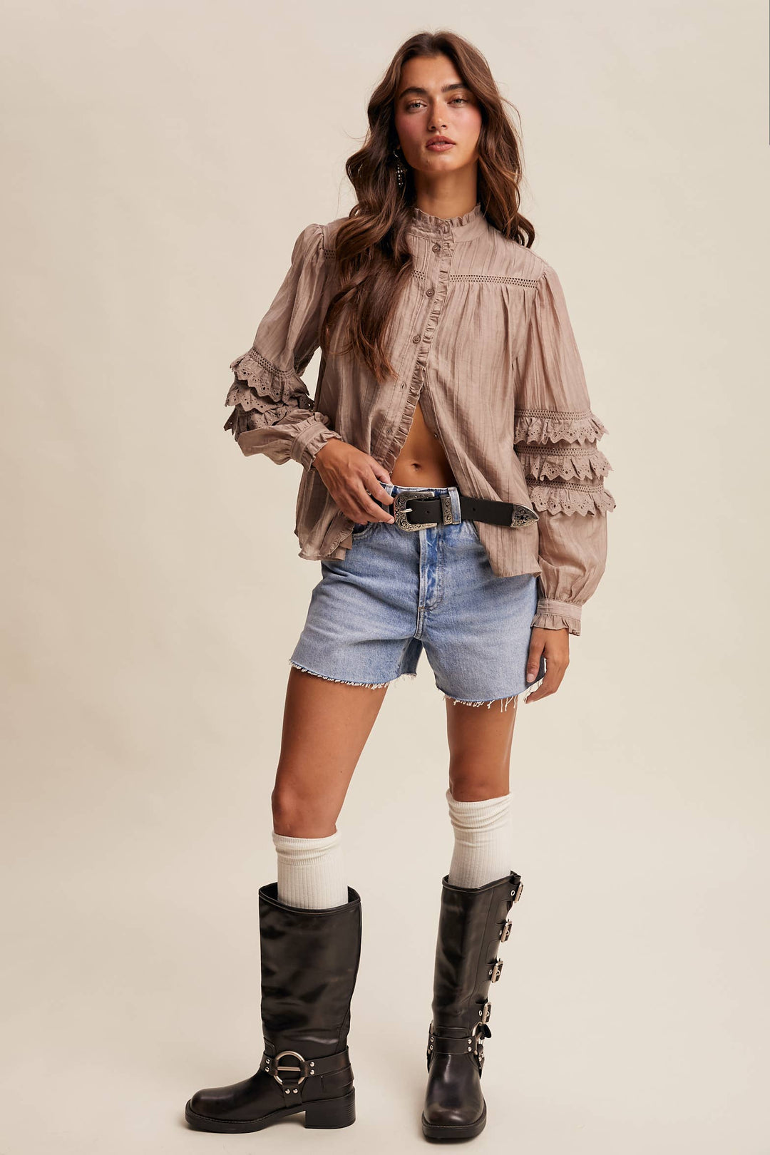 Clover Pintuck Blouse - Baycreek & Co