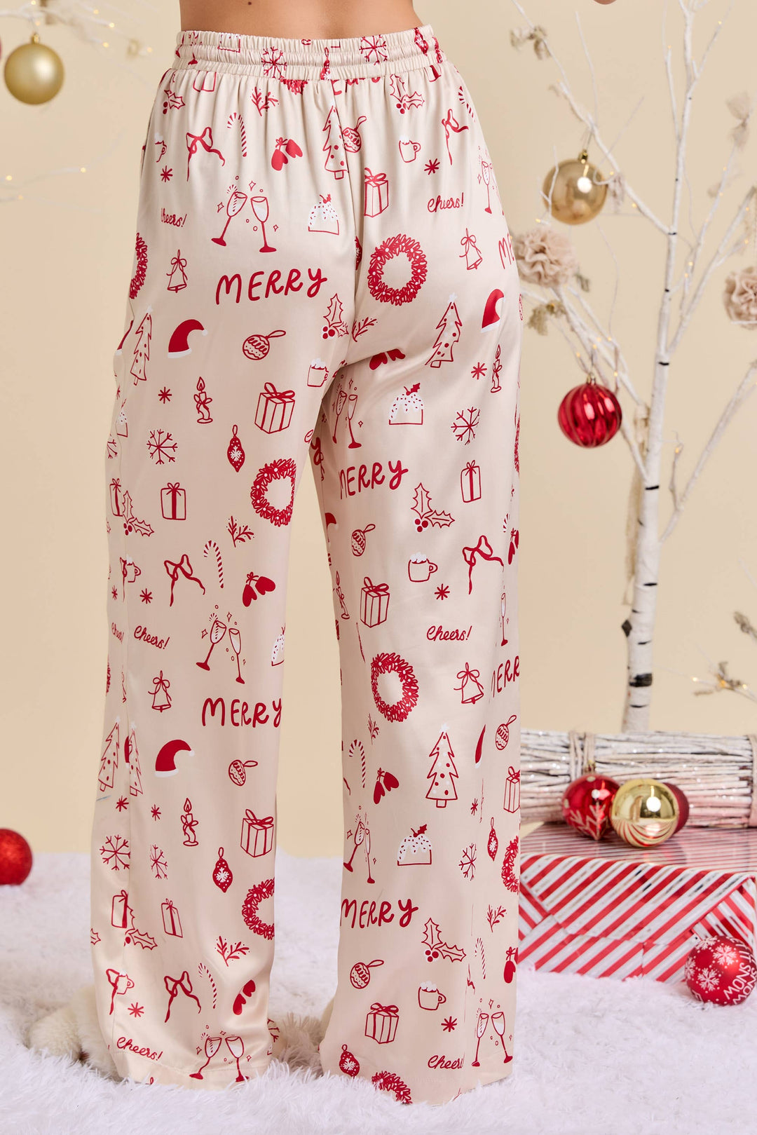 Cheerful Holiday Pajama Set