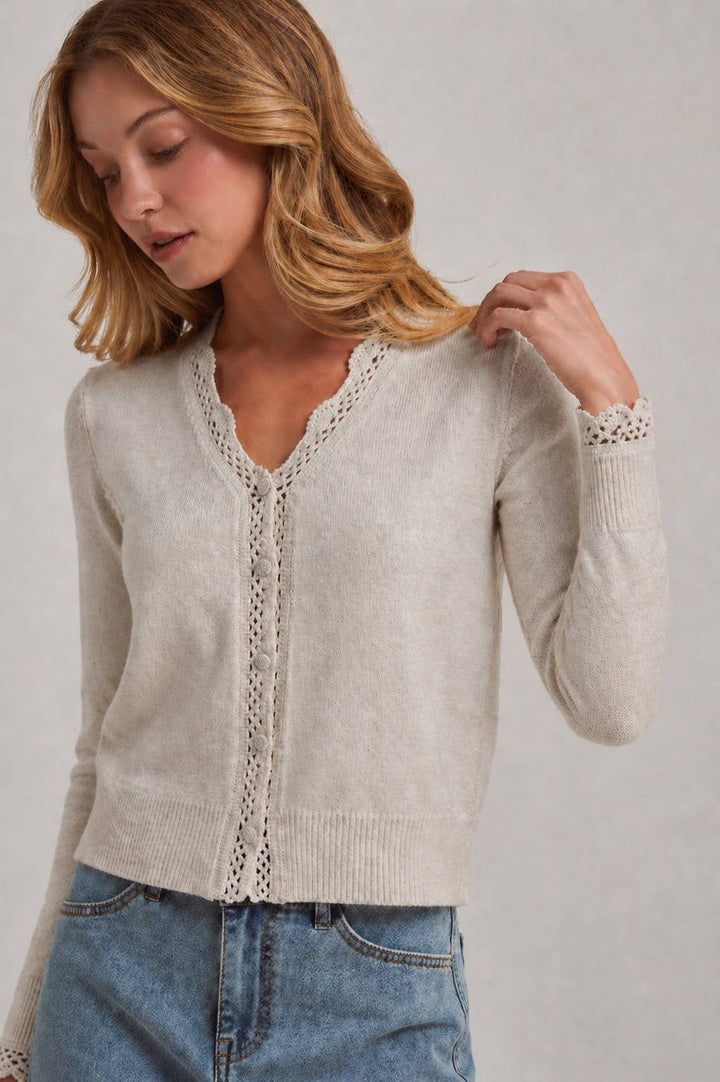 Lace Trim Cardigan