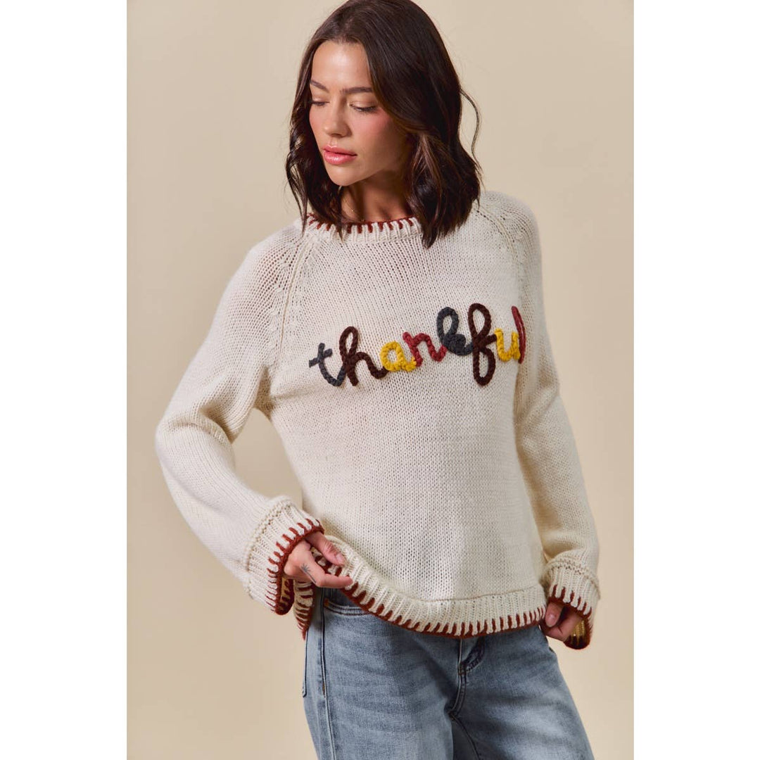 “Thankful” Sweater - Baycreek & Co