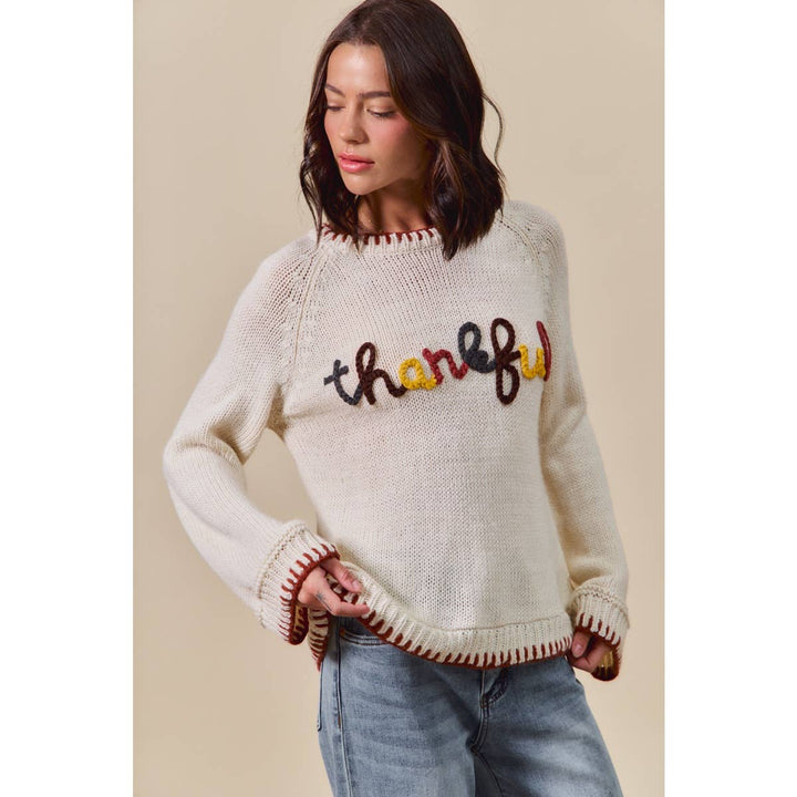“Thankful” Sweater - Baycreek & Co