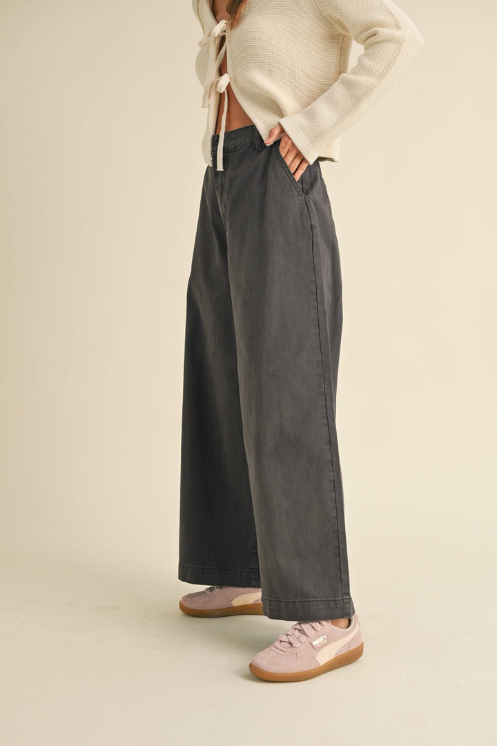 Wide Leg Cotton Pants - Baycreek & Co