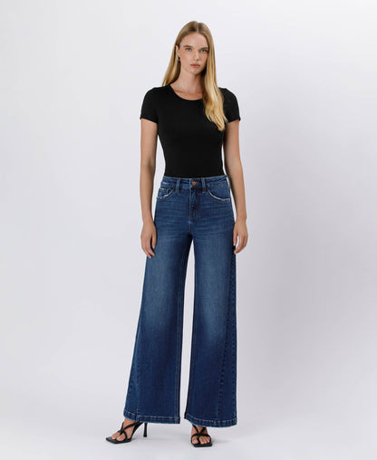 Tummy Control High Rise Wide Leg Jeans