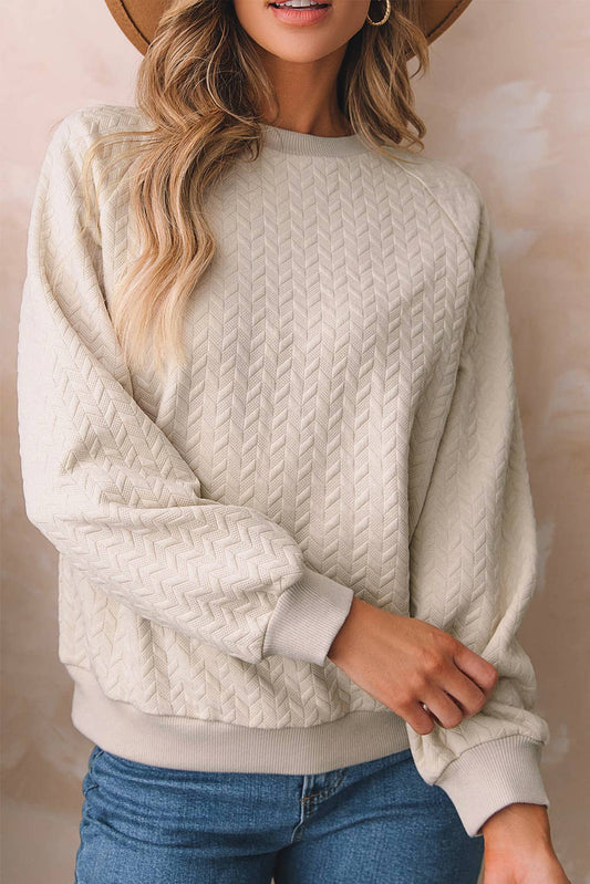 Raglan Sleeve Pullover Sweatshirt