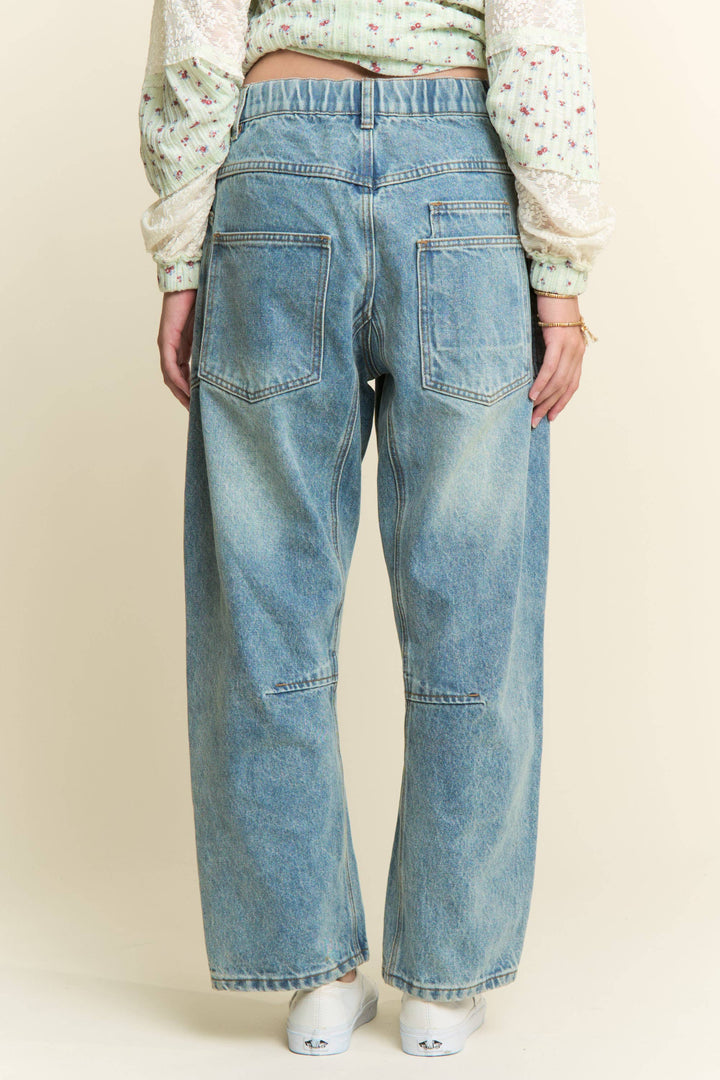 MINERAL WASHED PATCHWORK JEANS - Baycreek & Co