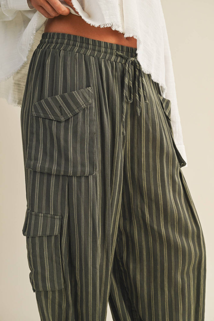 Striped Cargo Bottoms