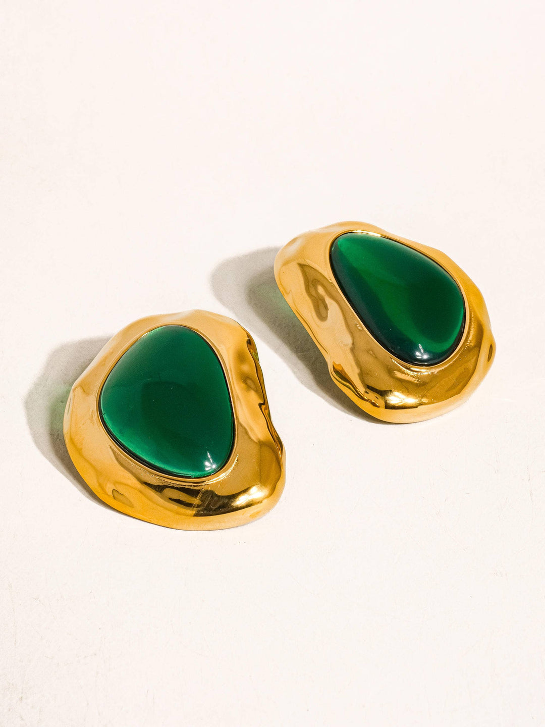 Mei Green Stone Stud