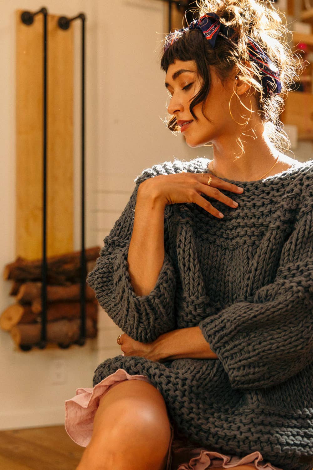 Chunky Knit Oversized Sweater Top - Baycreek & Co
