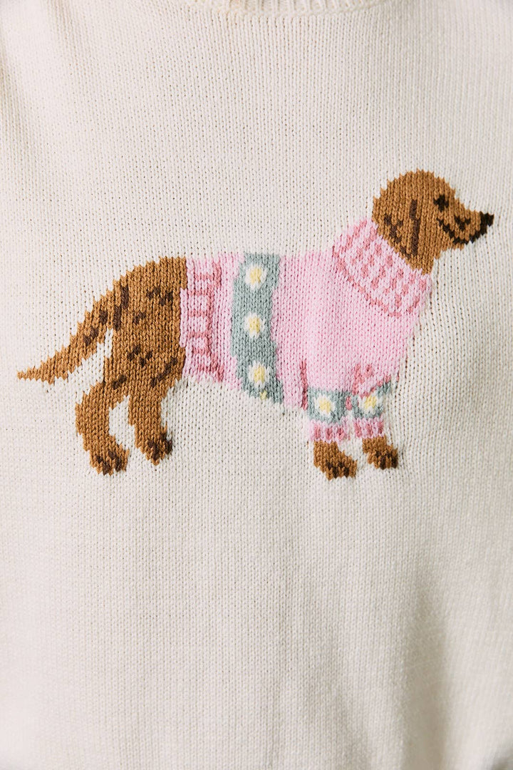 Puppy in Pink Sweater