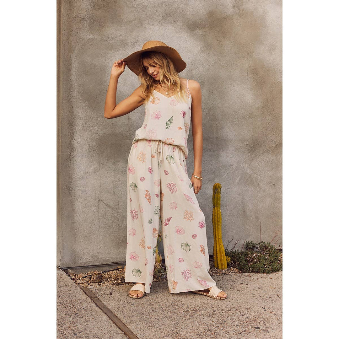 Seashell Wide Leg Bottoms - Baycreek & Co