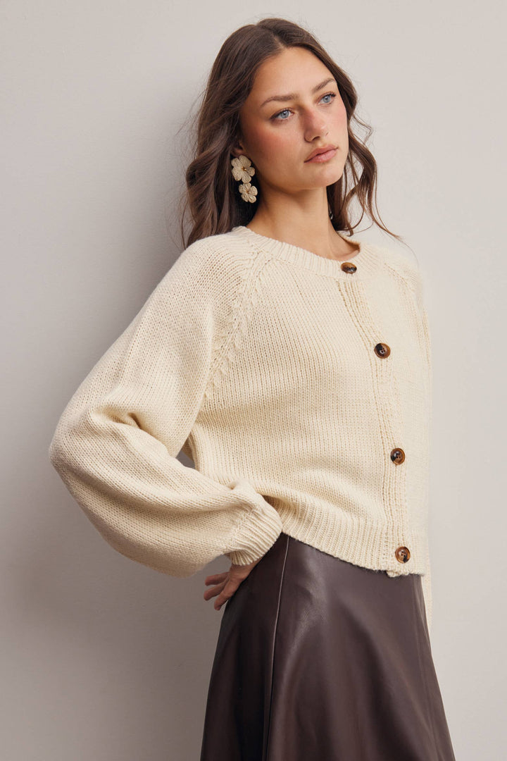 Classic Knit Button Front Cardigan FSW0059: Red / Contemporary / XL - Baycreek & Co