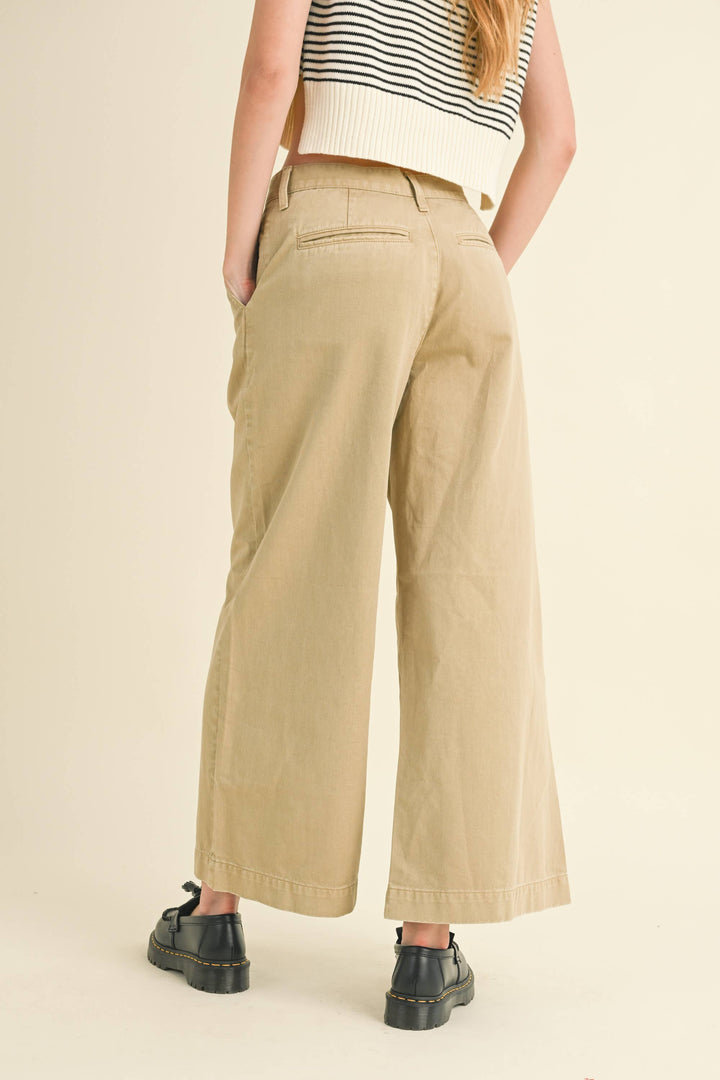 Wide Leg Cotton Pants - Baycreek & Co