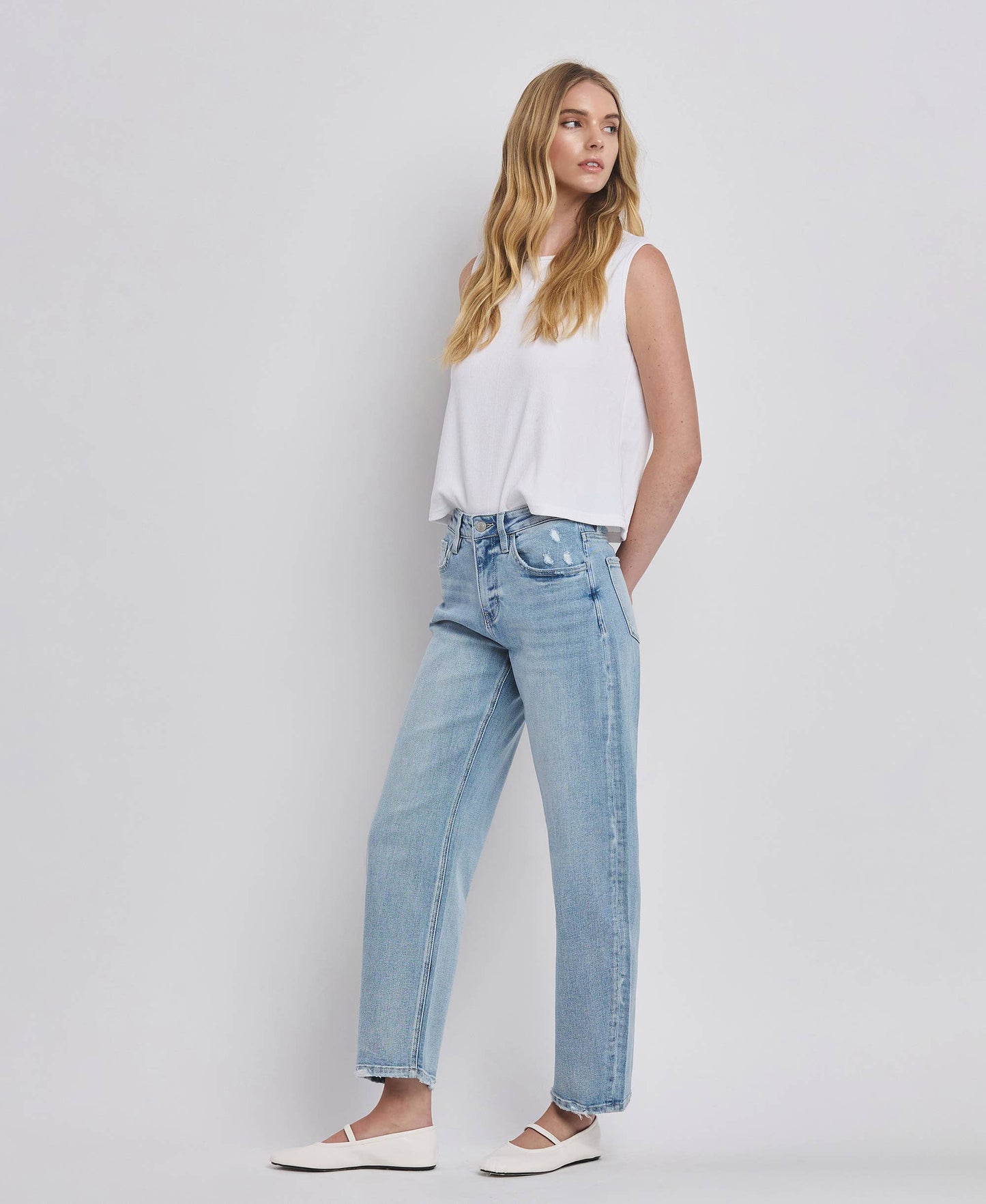 High Rise Barrel Jeans