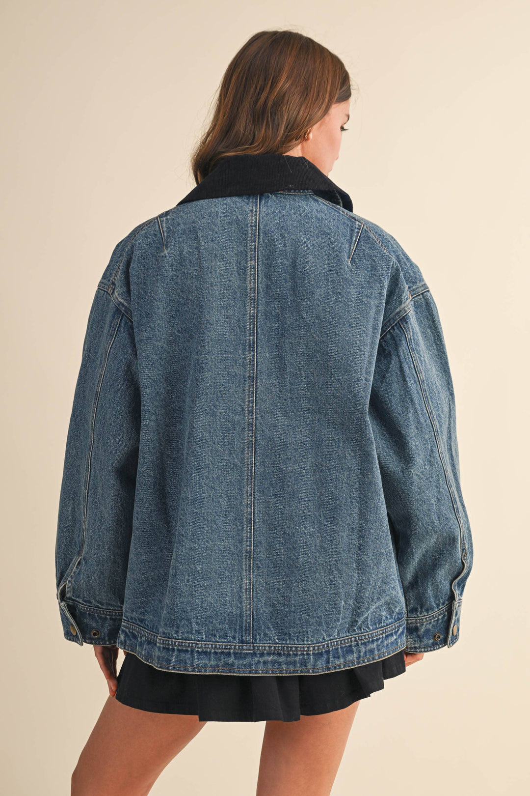 The Corduroy-Collar Denim Jacket