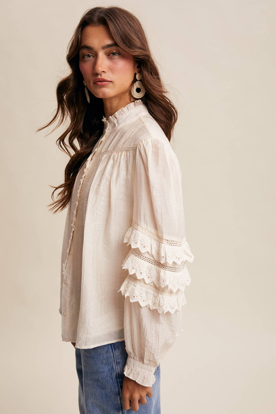 Clover Pintuck Blouse - Baycreek & Co