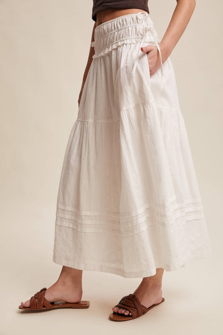 Textured Cotton Maxi Skirt - Baycreek & Co