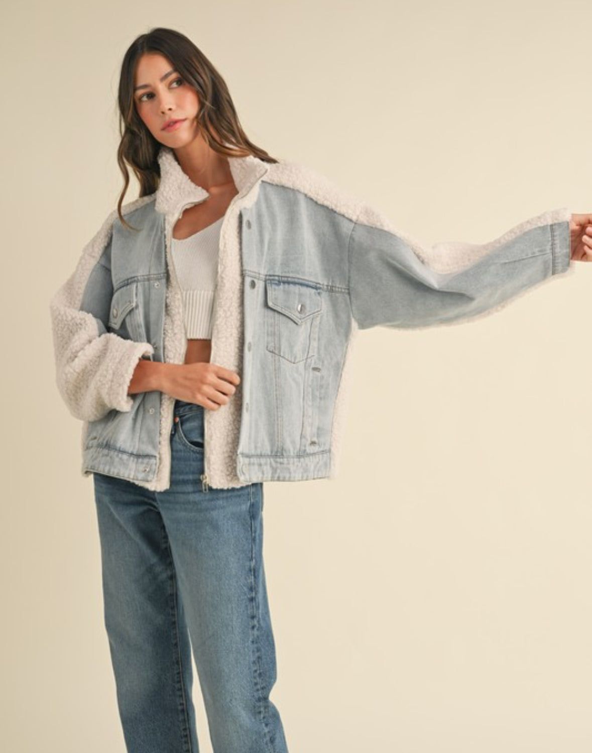 Fleece and Denim Jacket