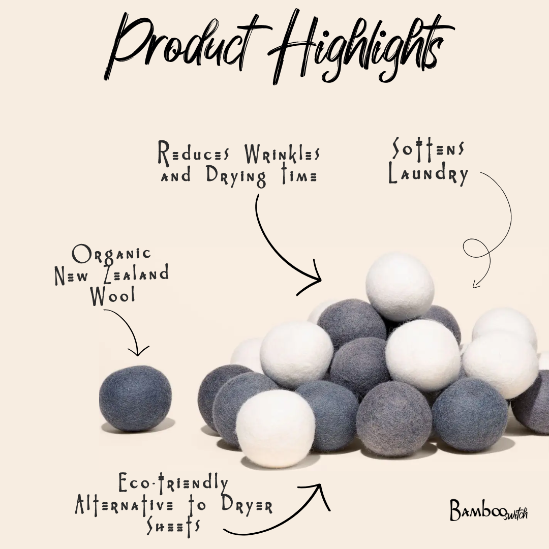 Set of 6 Organic Wool Dryer Balls | Faire Market Bestseller - Baycreek & Co