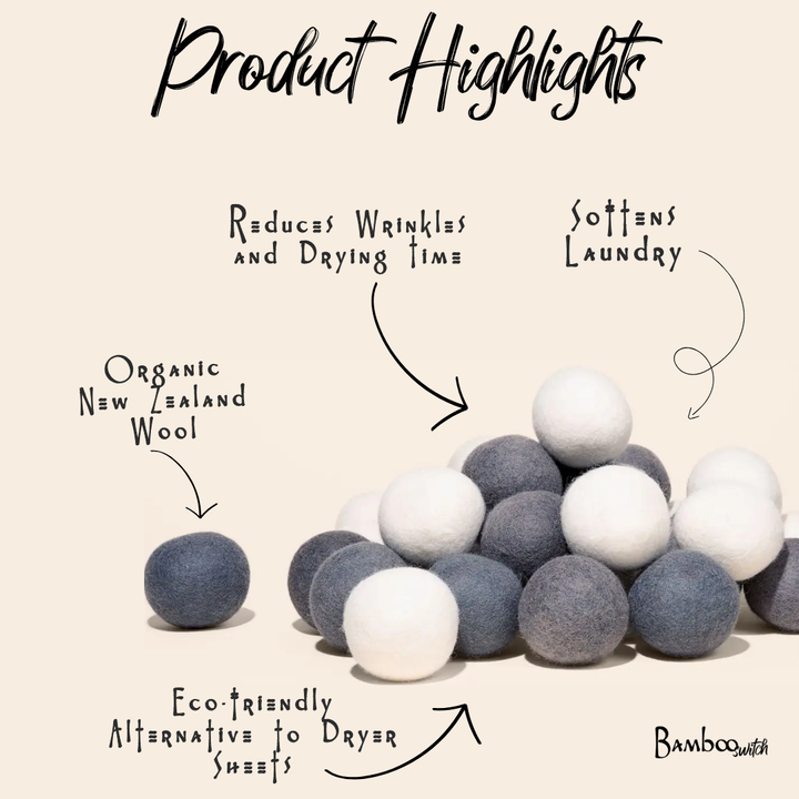Set of 6 Organic Wool Dryer Balls | Faire Market Bestseller - Baycreek & Co