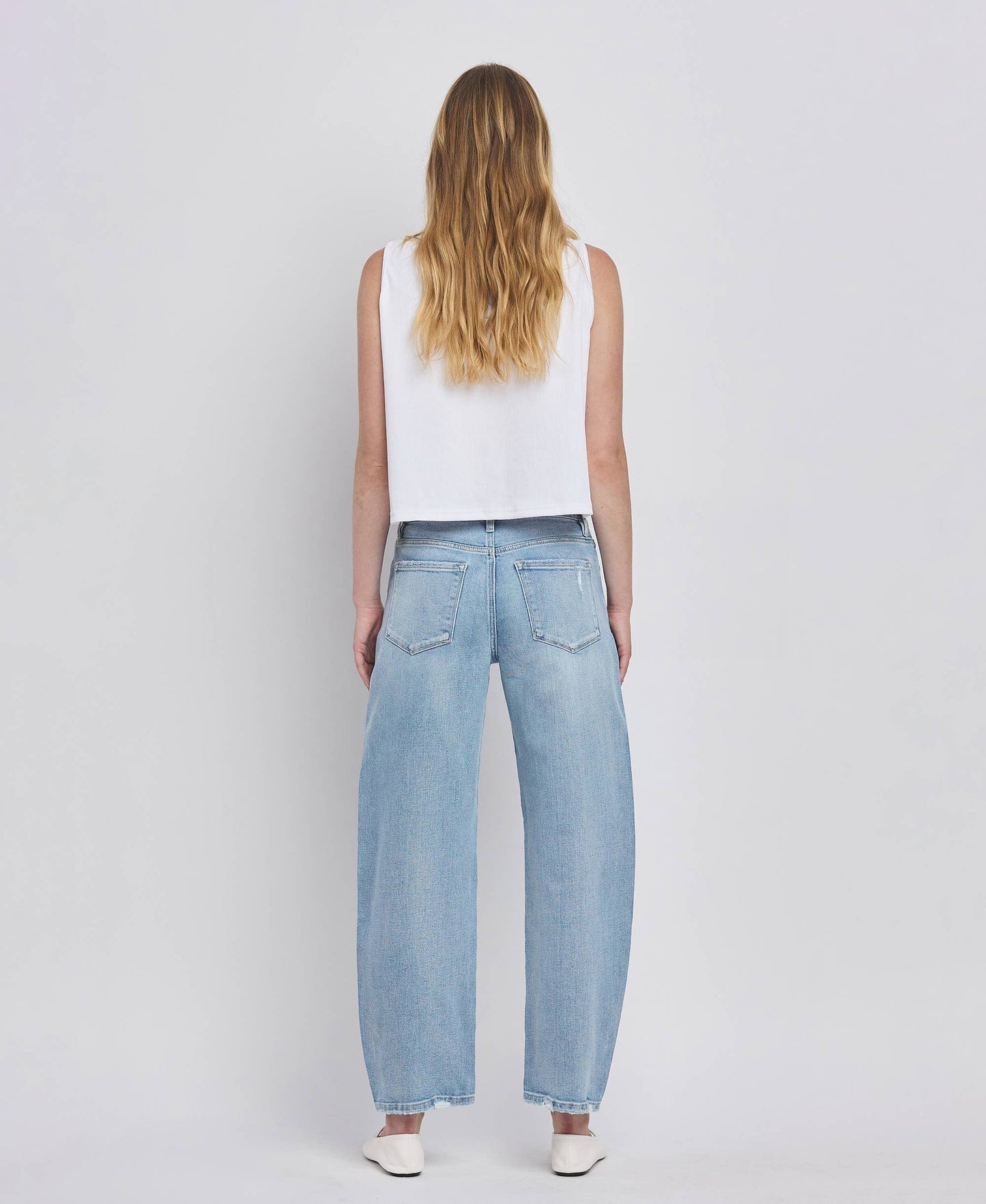 High Rise Barrel Jeans