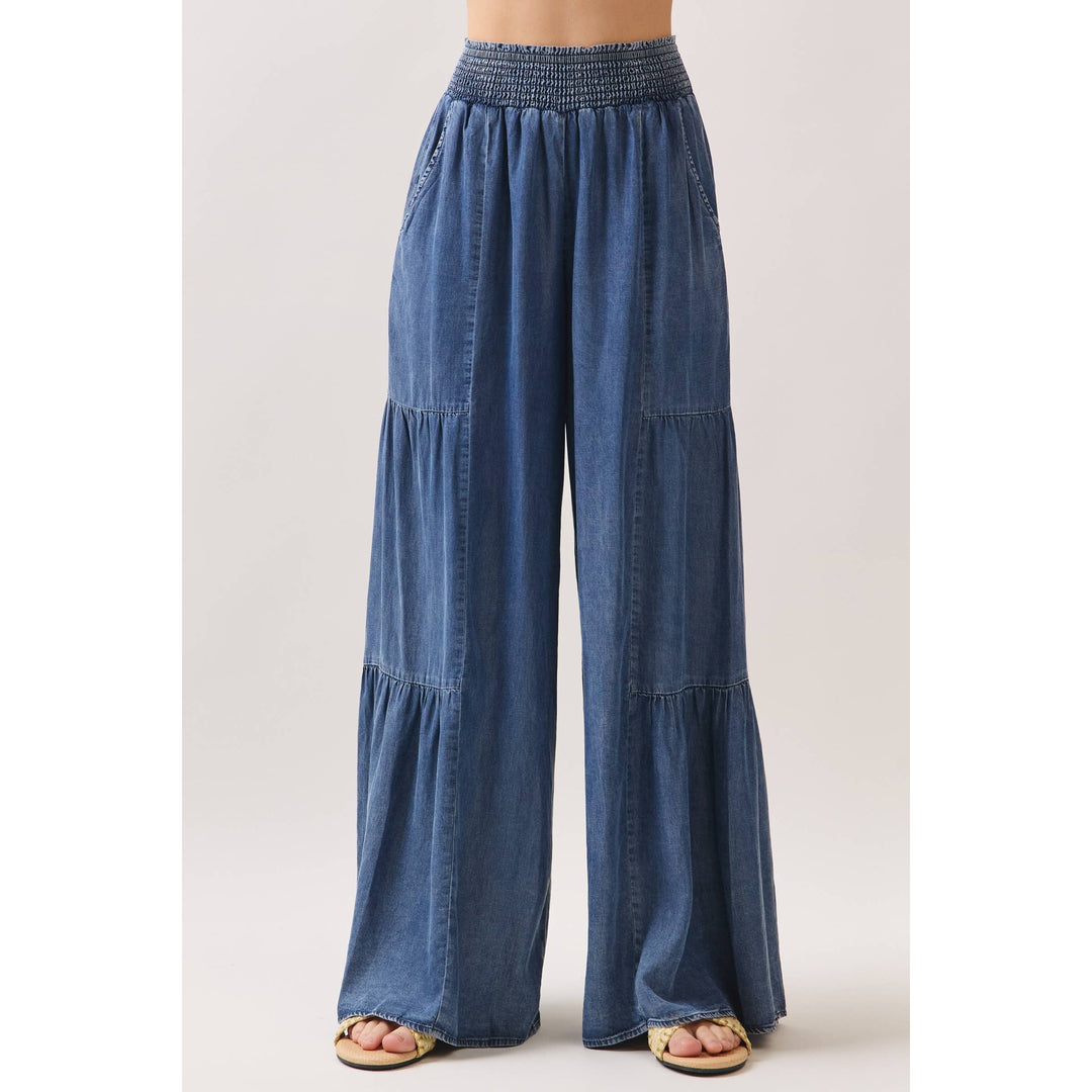 DENIM TENCEL WIDE LEG PANTS - VP3587A - Baycreek & Co