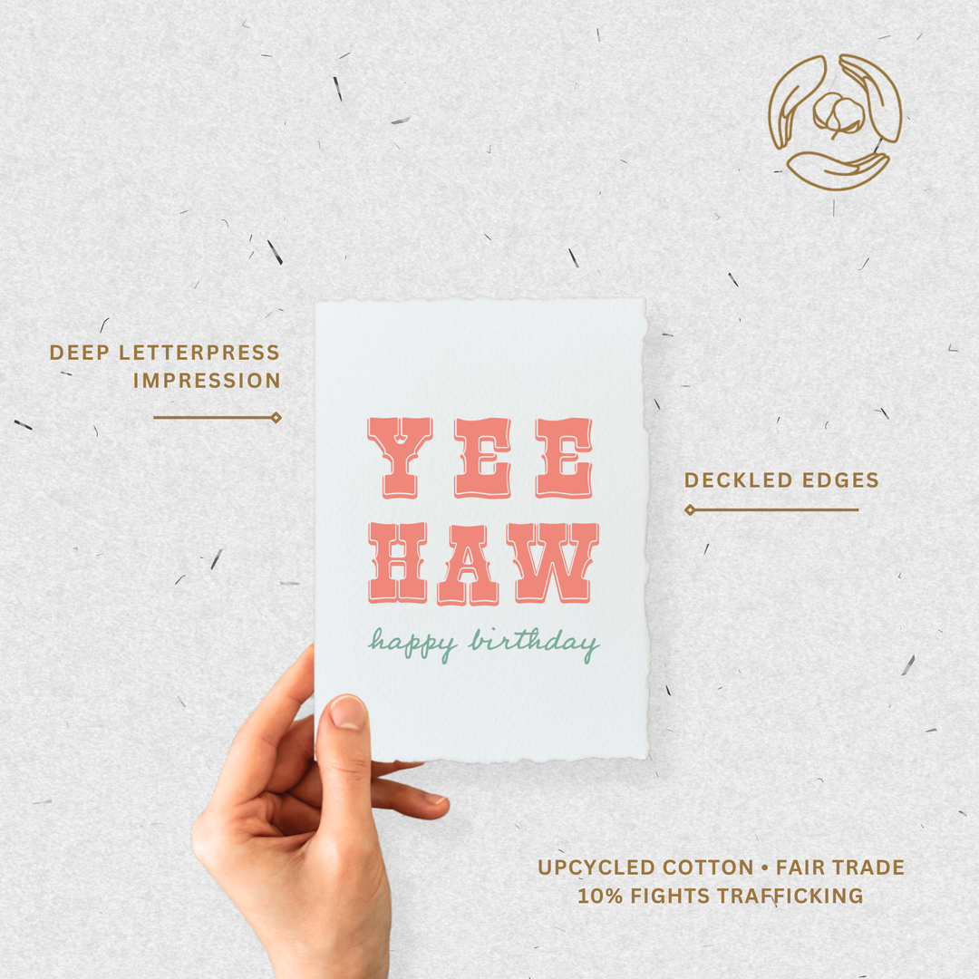 Yee Haw Happy Birthday | Cowboy Cowgirl Greeting Card - Baycreek & Co