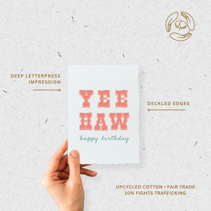Yee Haw Happy Birthday | Cowboy Cowgirl Greeting Card - Baycreek & Co