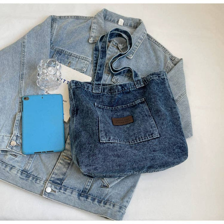 2+ Washed Pocket Demin Shoulder Bags DPB0317 - Baycreek & Co