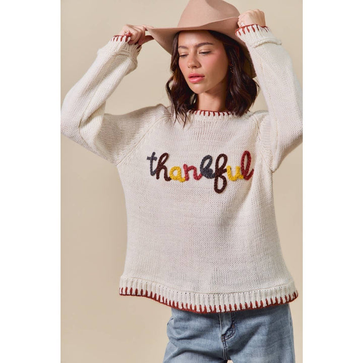 “Thankful” Sweater - Baycreek & Co