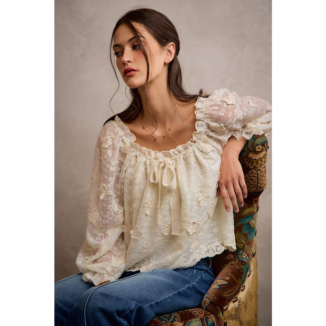 The Mireille Floral Blouse - Baycreek & Co