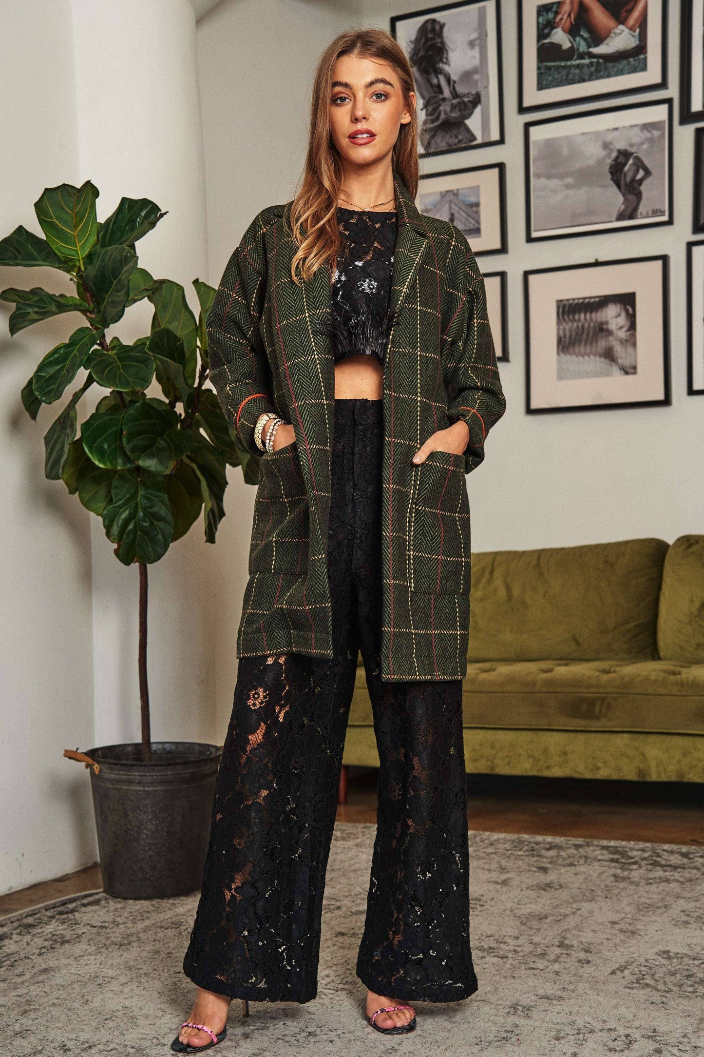 Mable Plaid Coat