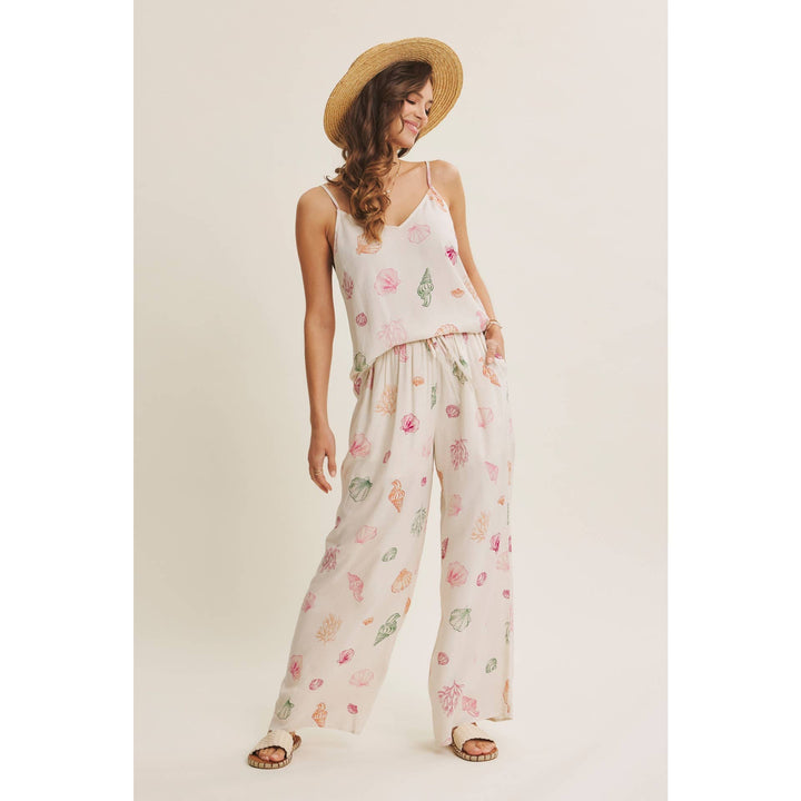 Seashell Wide Leg Bottoms - Baycreek & Co