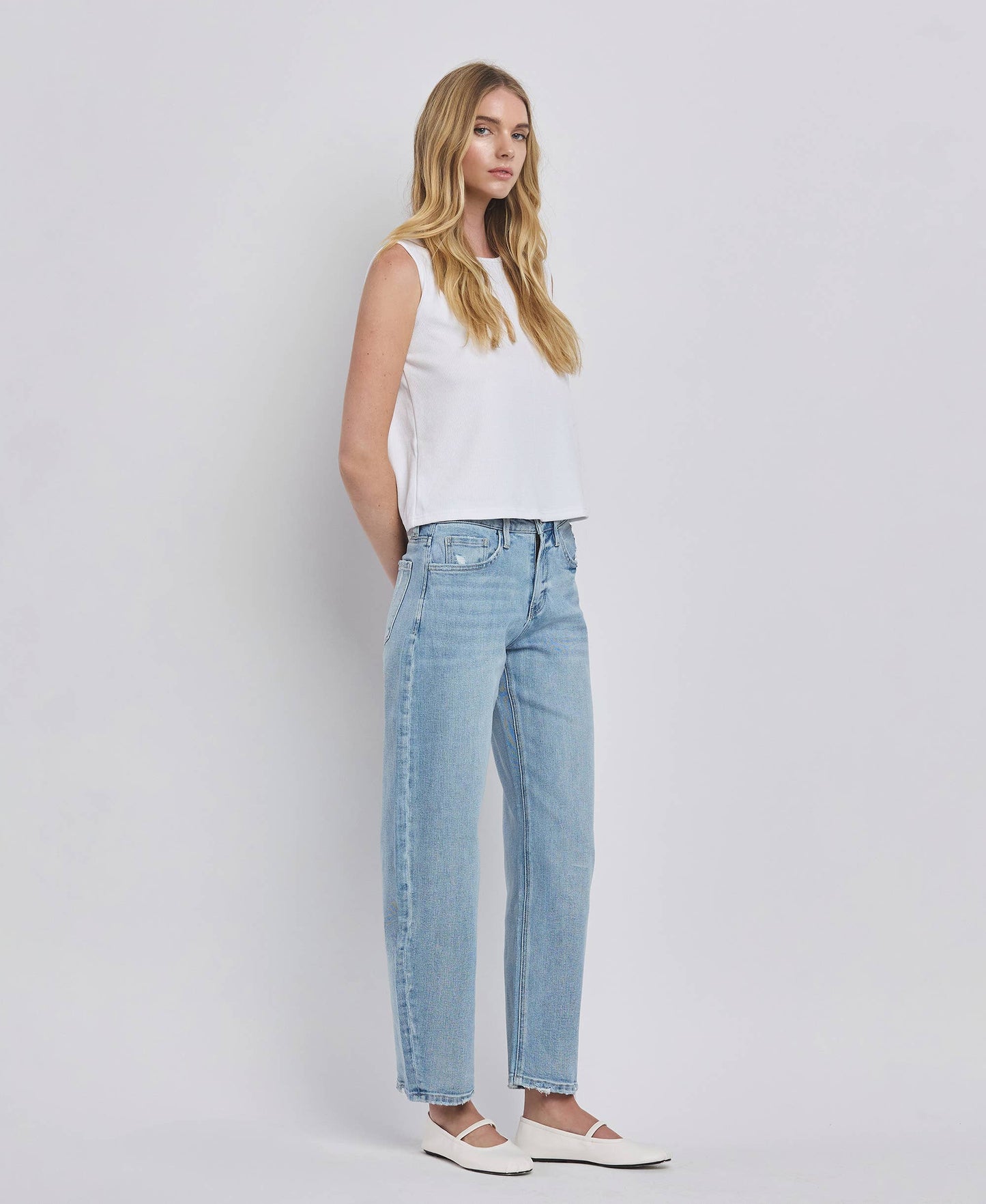 High Rise Barrel Jeans