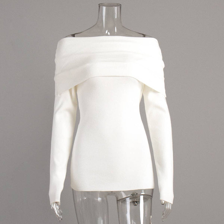 Ivory Poise Off-Shoulder Sweater