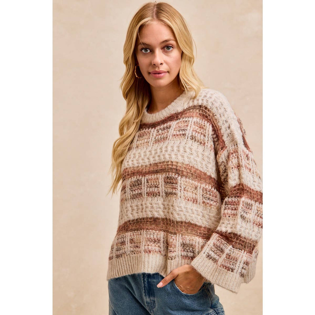 Rust & Cream Sweater