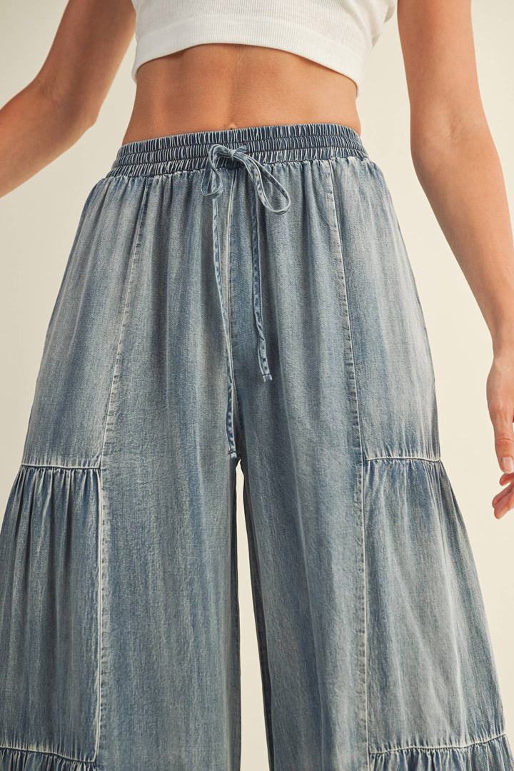 Wide Leg Ruffle Pants - Baycreek & Co