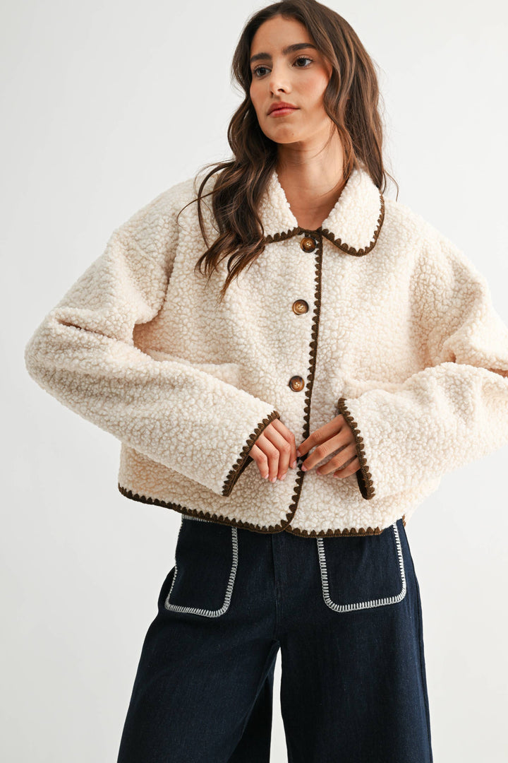 Trim Sherpa Jacket - Baycreek & Co