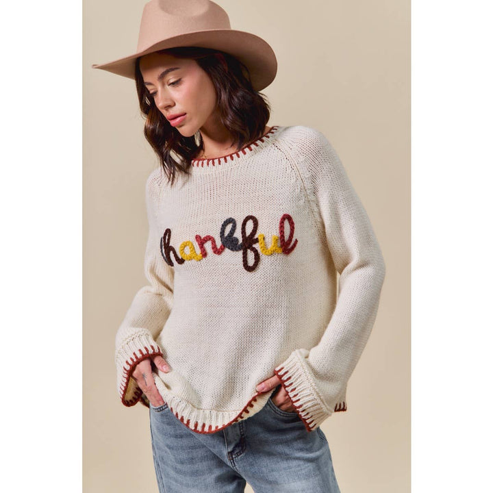 “Thankful” Sweater - Baycreek & Co