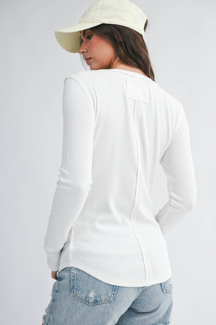 Ava White Long Sleeve - Baycreek & Co