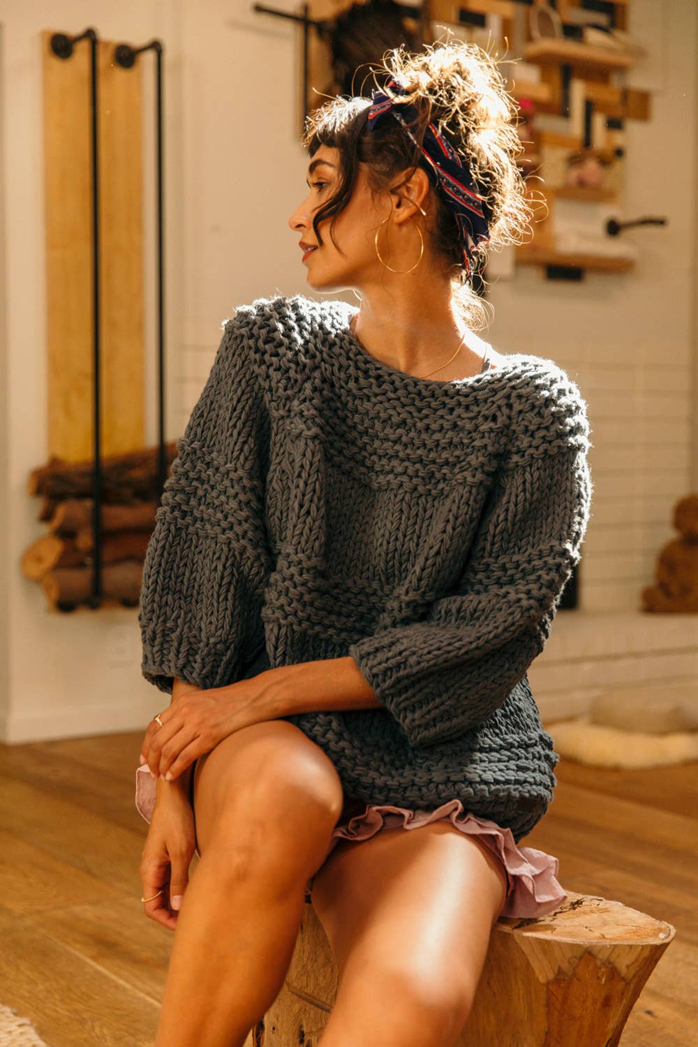 Chunky Knit Oversized Sweater Top - Baycreek & Co