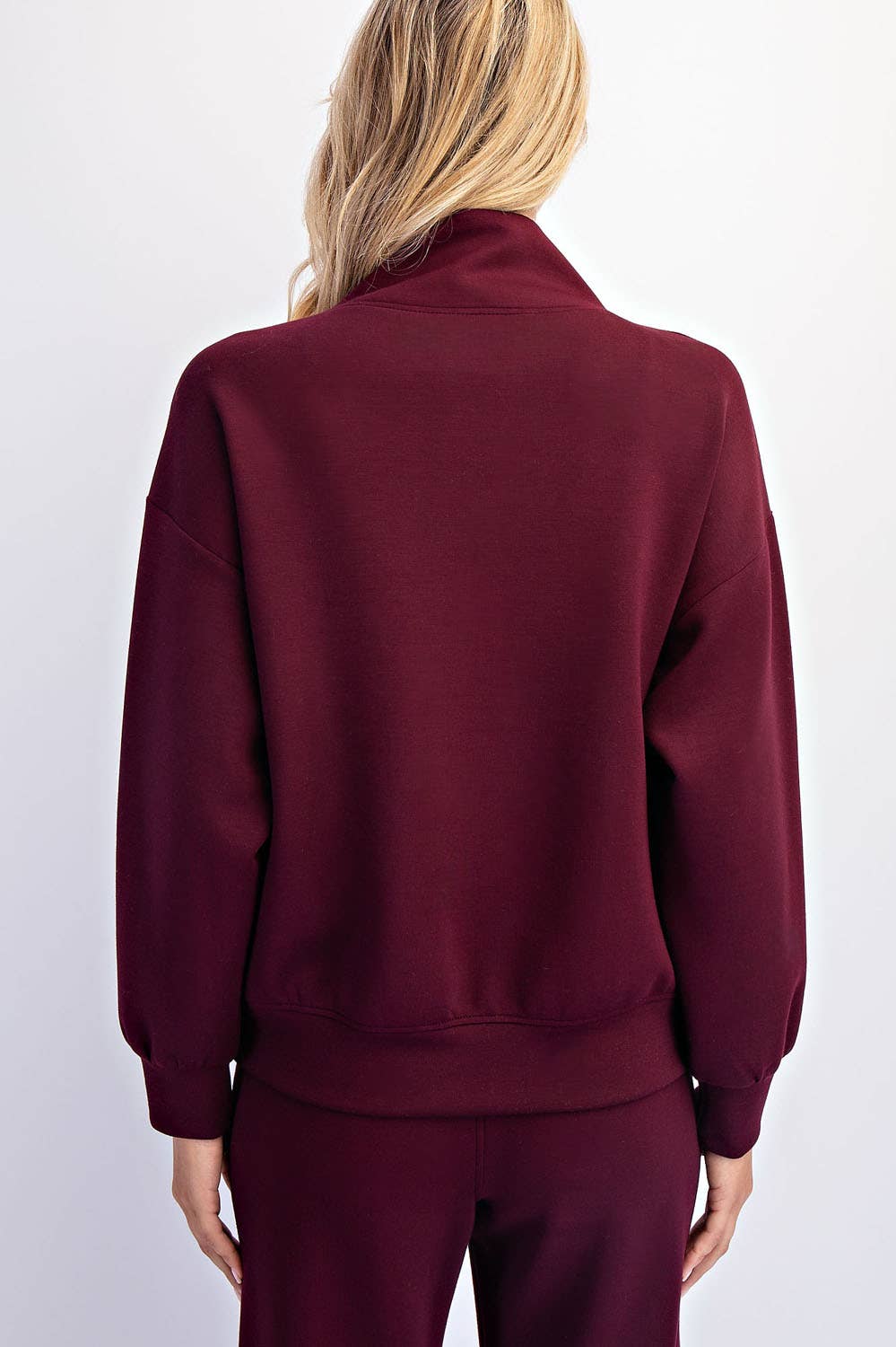 Scuba Wine Half Zip Jacket
