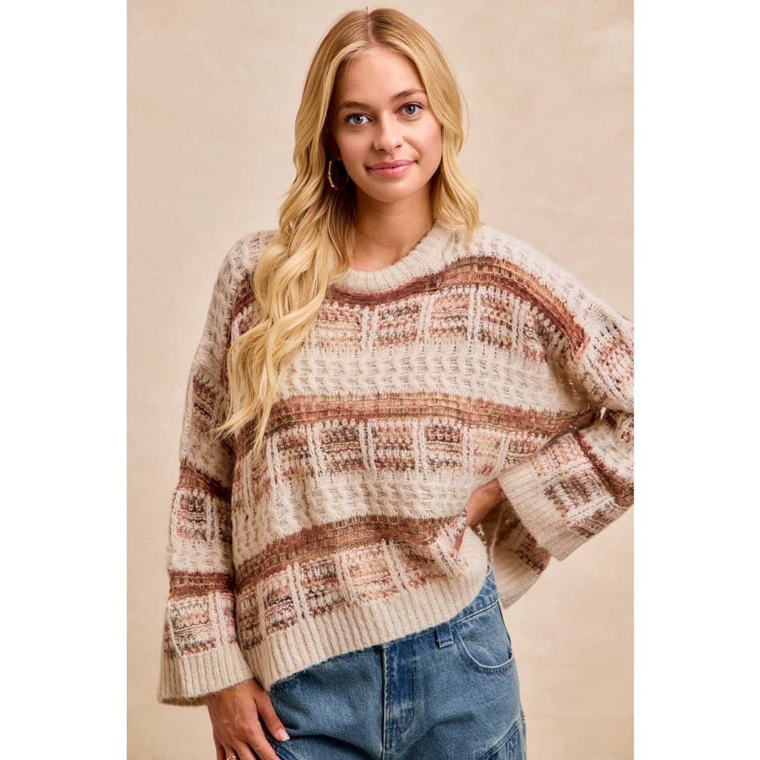 Rust & Cream Sweater