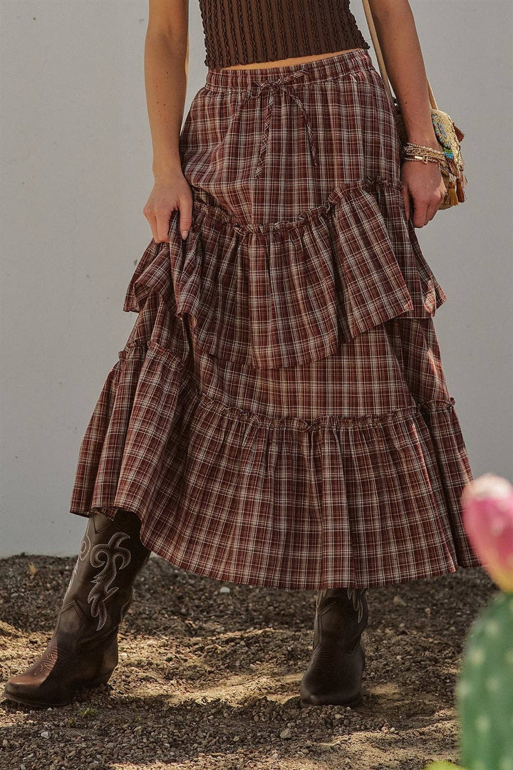 Laramie Plaid Maxi Skirt